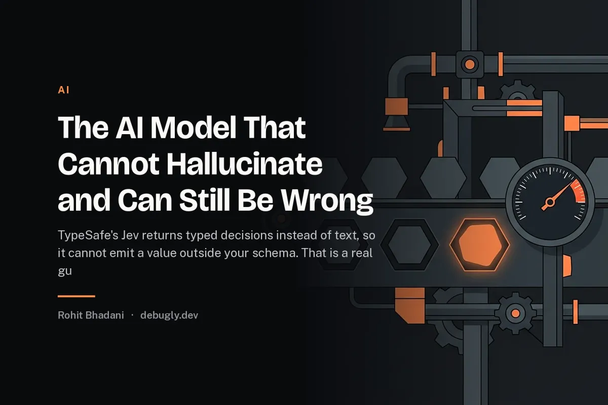 The AI Model That Cannot Hallucinate and Can Still Be Wrong. Feature image on debugly.dev