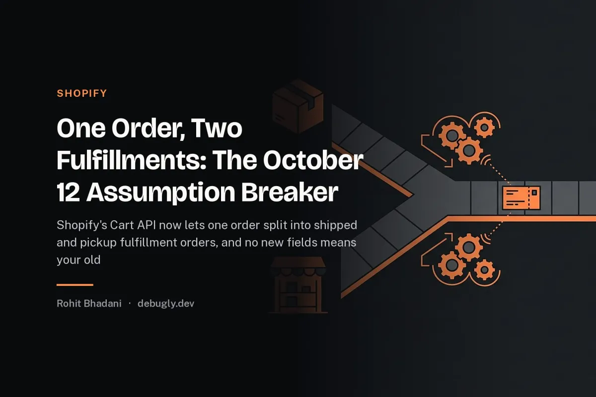 One Order, Two Fulfillments: The October 12 Assumption Breaker. Feature image on debugly.dev