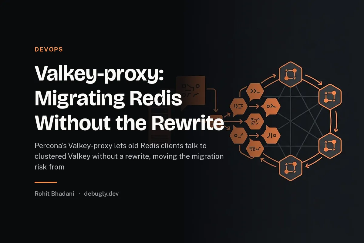 Valkey-proxy: Migrating Redis Without the Rewrite. Feature image on debugly.dev